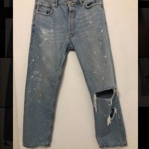 Distressed ripped Premium Zara jeans